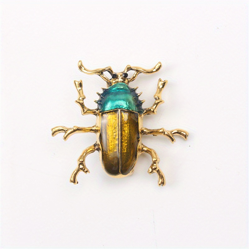 Cổ Điển Men Scarab Trâm Phụ Nữ Của Thời Trang Drop Oil Beetle Coat Pin Corsage