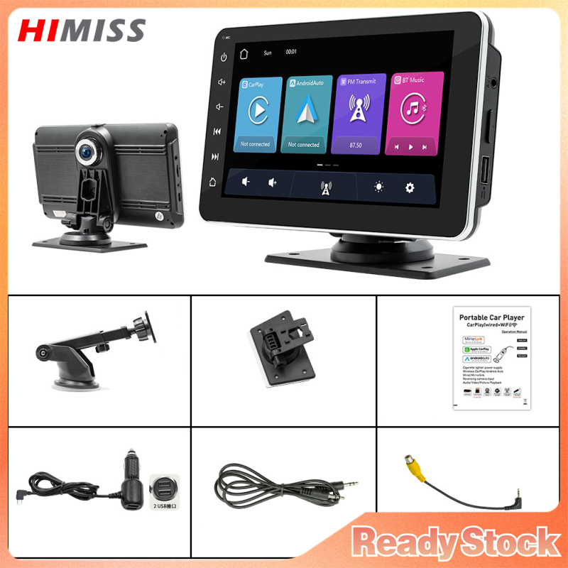 Wireless Car Radio 7" Portable MP5 Player Compatible For Ios Car Interaction System And Android Auto Built-in Dash Cam Multimedia And Backup Camera Supports B5572R ราคา 3,824 บาท*ส่งฟรี