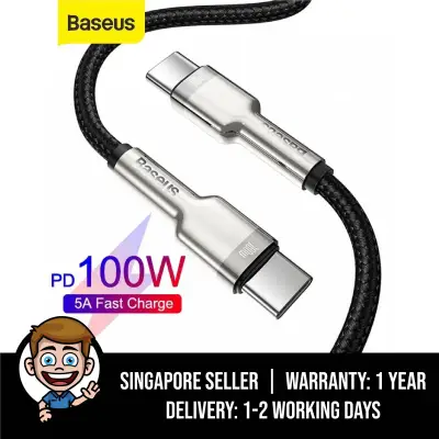 Baseus 100W Laptop USB C Cable, Type C To Type C Cable for M1 Macbook Air, Pro, QC 4.0 PD Data Cable USB C Fast Charger Cable