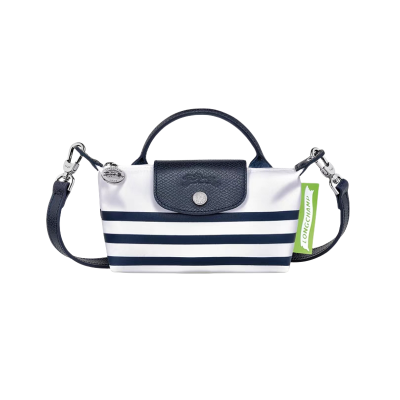 France Longchamp Túi xách nữ Le pliage marinière Túi Đeo Chéo Đeo Vai Nhỏ một tay cầm túi xách nhỏ Túi xách cột đầu hình há cảo