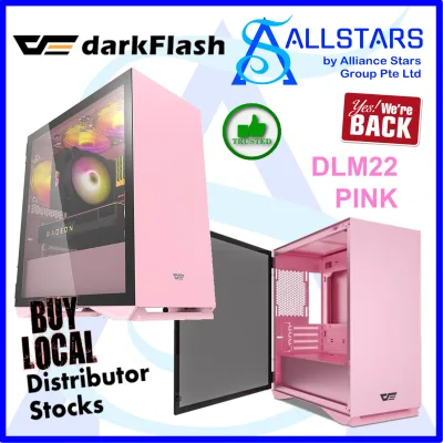 (ALLSTARS : We are Back / Promo) DarkFlash DLM22 / DLM22P Pink Version MATX Chassis (Warranty 1year with TechDynamic)