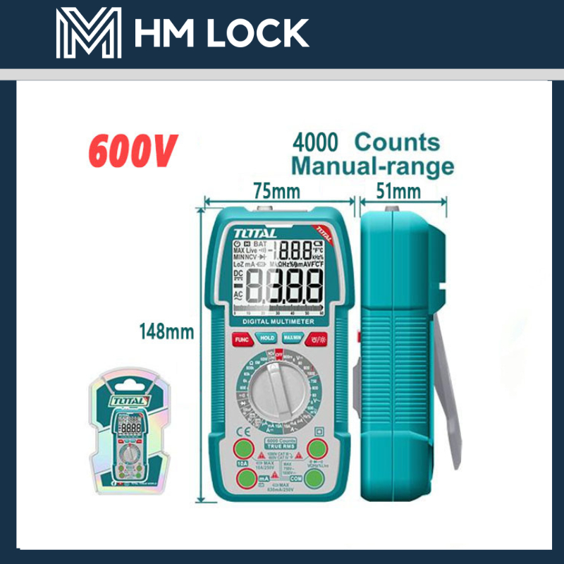 [NEW] ĐỒNG HỒ VẠN NĂNG KỸ THUẬT 600V/ 4000 SỐ ĐẾM TOTAL - HÀNG CHÍNH HÃNG - TMT536002