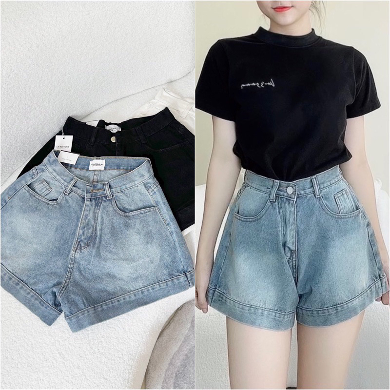 COD màu bò 100%) quần dáng ( thật lai hình short Short siêu viền jeans  hot xoè