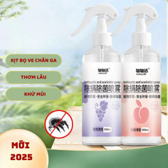 Xịt Thơm Chăn Ga Gối Đệm Khử Mùi Vi Khuẩn Giặt Khô Nệm Giường Bọ Ve Mạt Bụi 300ml Smart Home - XT06