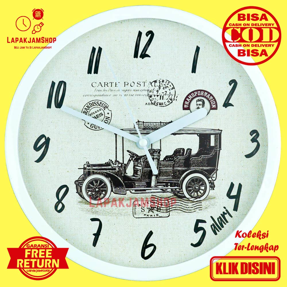 Jam Dinding Quartz Shabby Chic Unik Alari AL1204-1668 Camera Booth Dekorasi Dinding Bagus BestSeller Besar