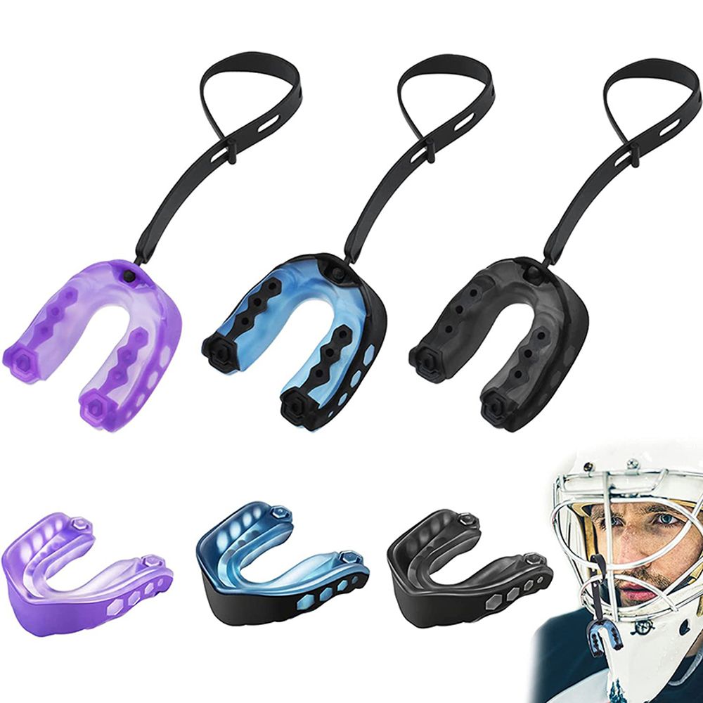 UANGX Karate Soft Gum Shield Lip Protection EVA With Strap Mouth Protector