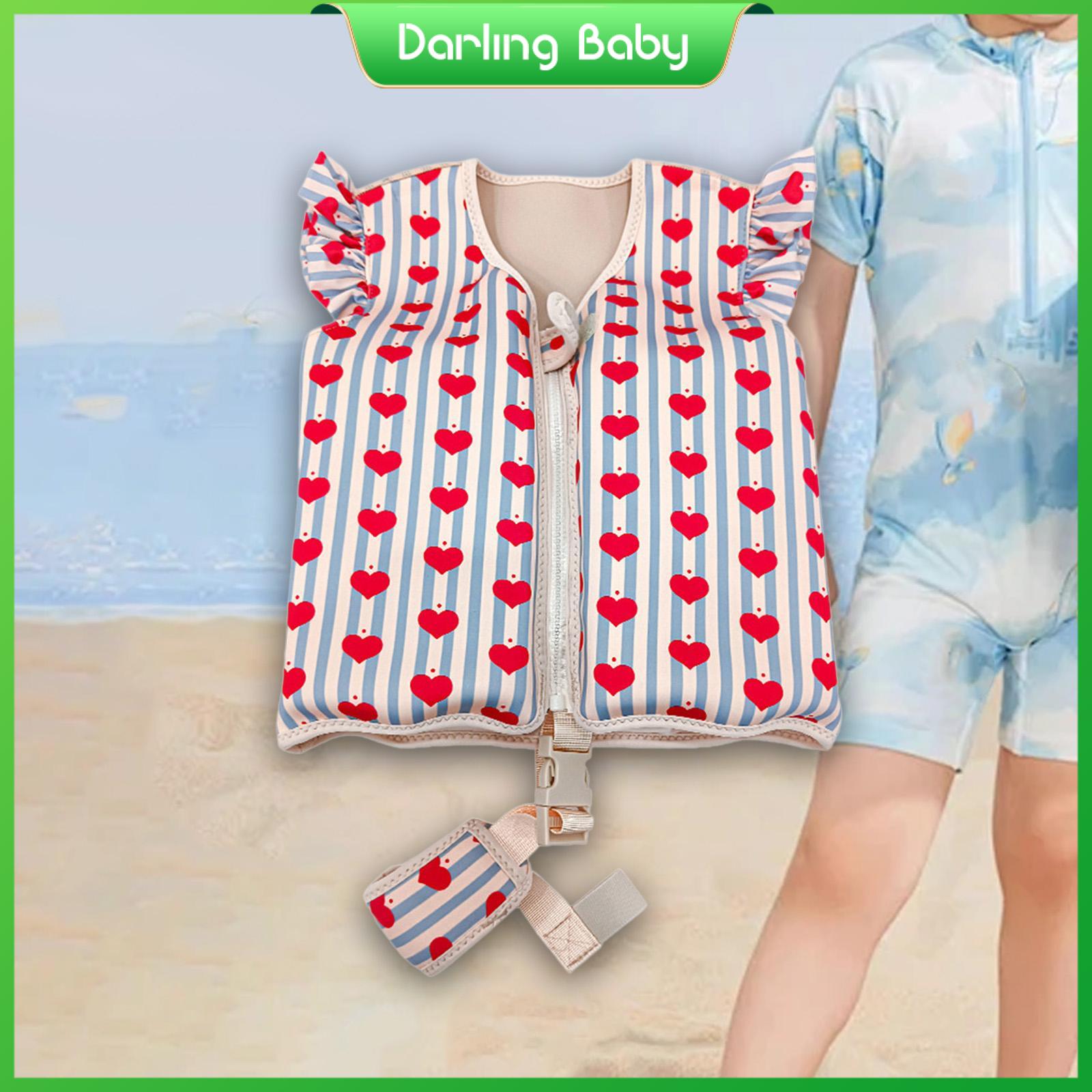 Darling Baby Kids Swim Vest Life Jacket Learn Swim Easy on and Off Lightweight Swimming Aid Life Vest for Infant Swimming Beach Water Park