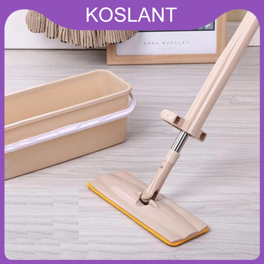 Cây Lau Nhà Thông Minh Tự Vắt, Chổi Lau Nhà Tự Vắt Spin Mop Kèm 2 Miếng Bông Lau Tiện Dụng , Thiết Kế Nhỏ Gọn , Luồn Lách Cả Những Góc Hẹp Nhất - KOSLANT