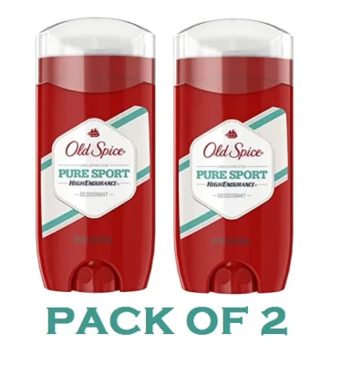 Old Spice High Endurance Aluminium Free Deodorant for Men, Pure Sport 3 oz (Pack of 2)