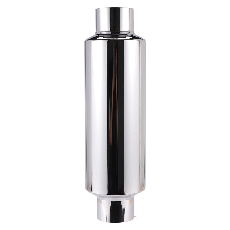 2.5 Inch Inlet Universal Resonator/Performance Muffler Stainless Steel 32cm/12.59 inch