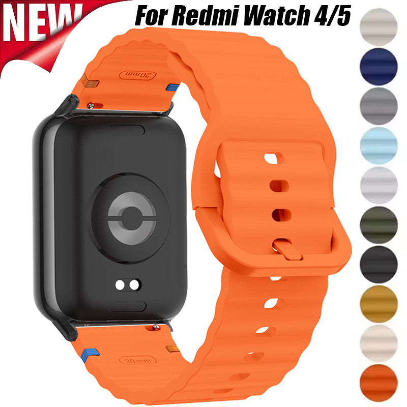สายซิลิโคนกีฬาเข้ากันได้สำหรับ Xiaomi Mi Band 9 Pro / 8 Pro สายแทนกีฬาสี Redmi Watch 4/5 สายนาฬิกาอุปกรณ์เสริม ราคา 71 บาท*ส่งฟรี