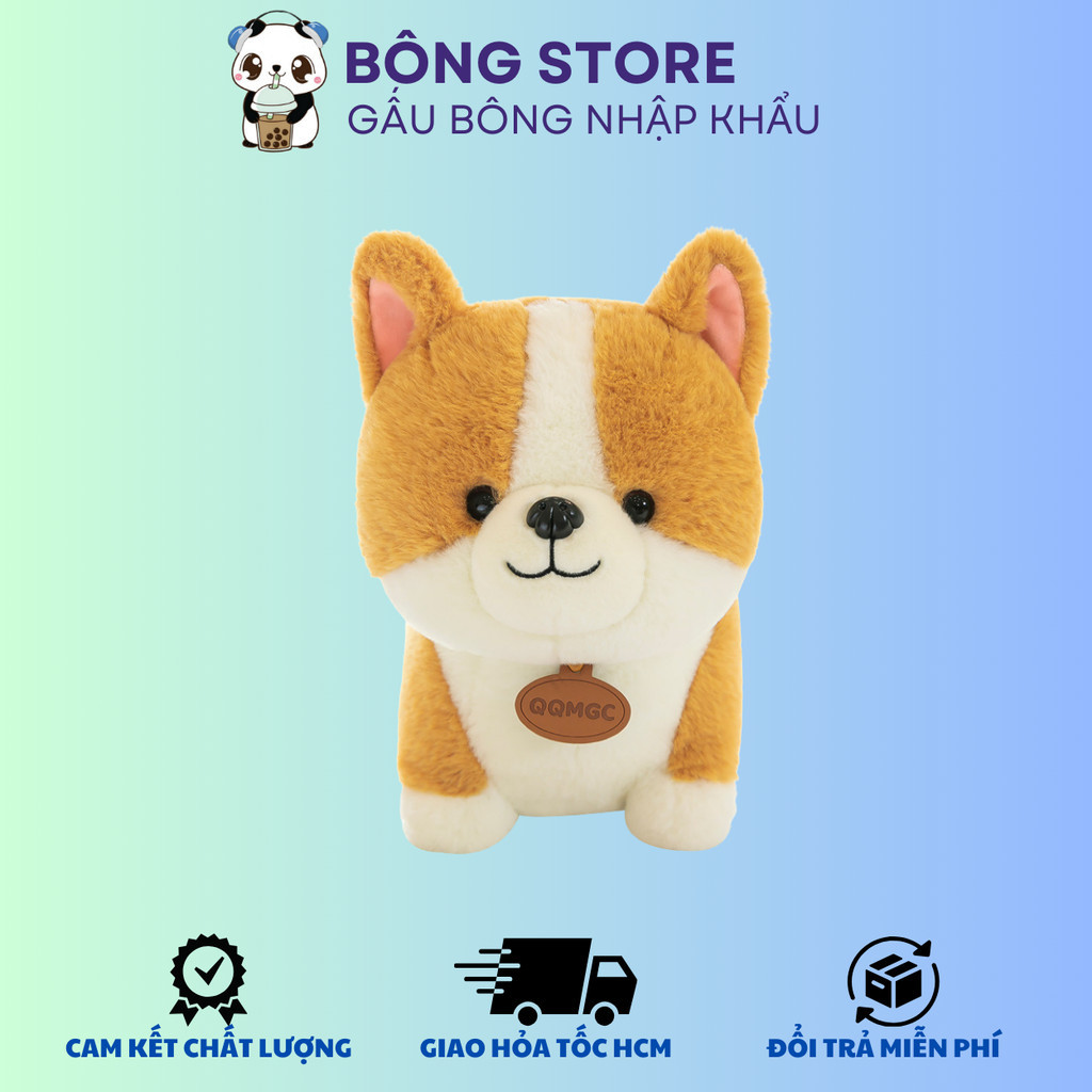 Gấu bông Cún Corgi nhỏ xinh cực dễ thương - Cún nhồi bông - Corgi nhồi bông - Thú nhồi bông nhập khẩu - Gấu bông giá rẻ