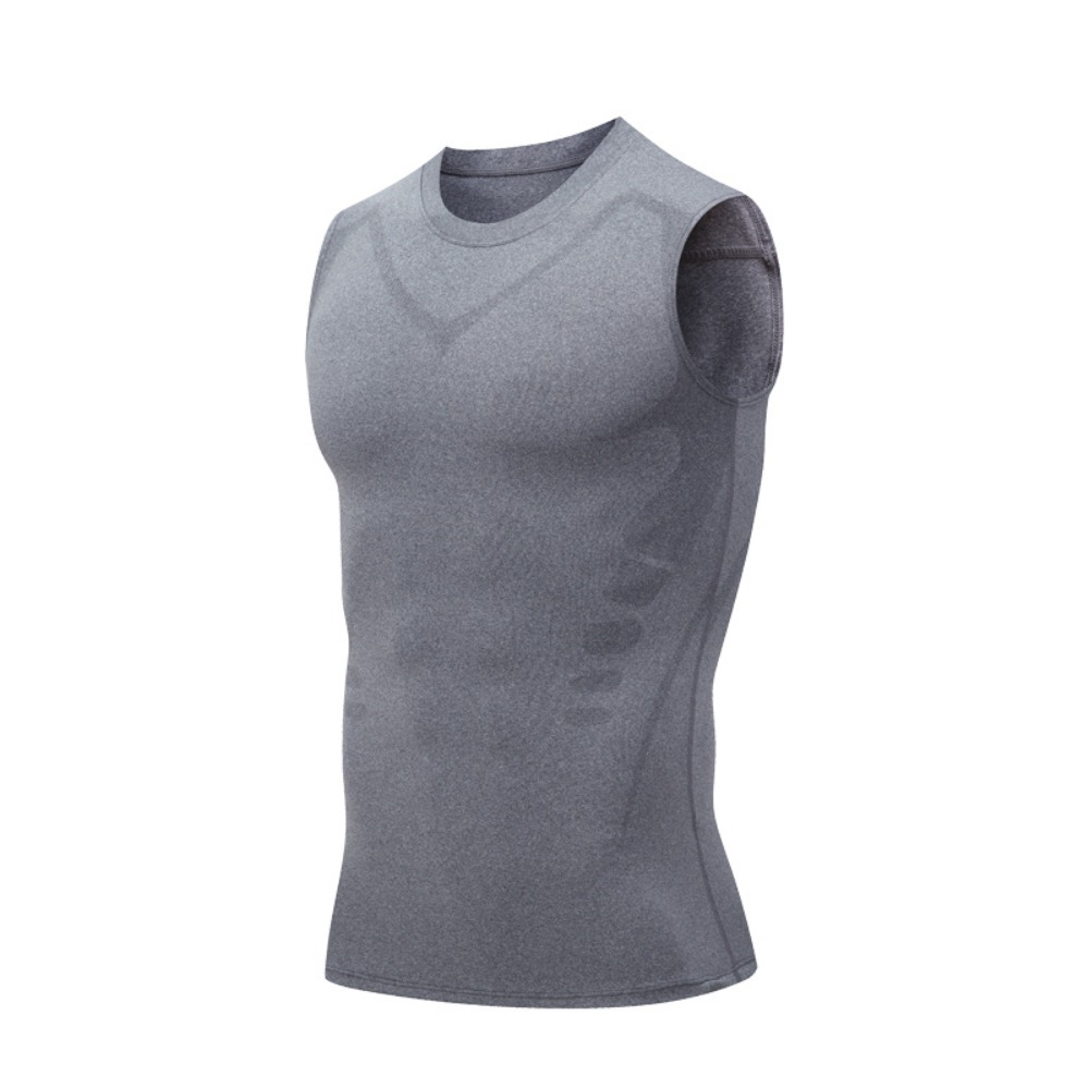 MANNIEY Áo vest dáng người Áo định hình ion Nén Nhanh khô Áo ba lỗ Áo sơ mi Ngầu Áo tập thể dục kiểm soát bụng Áo lót nam giảm béo vải viscose Đồ thể thao thể dục - 6