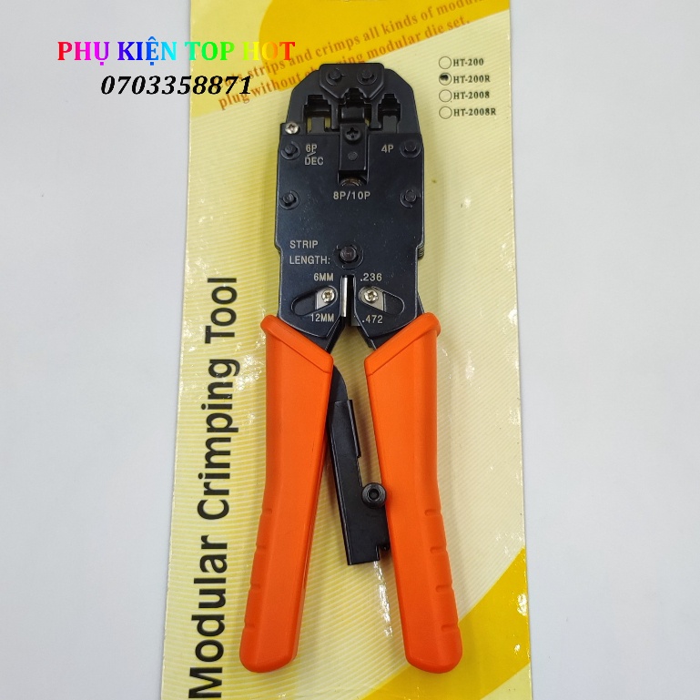 Kìm bấm mạng ht-200r bấm rj45 rj11 rj12 4p4c /6p6c /8p8c /10p10c