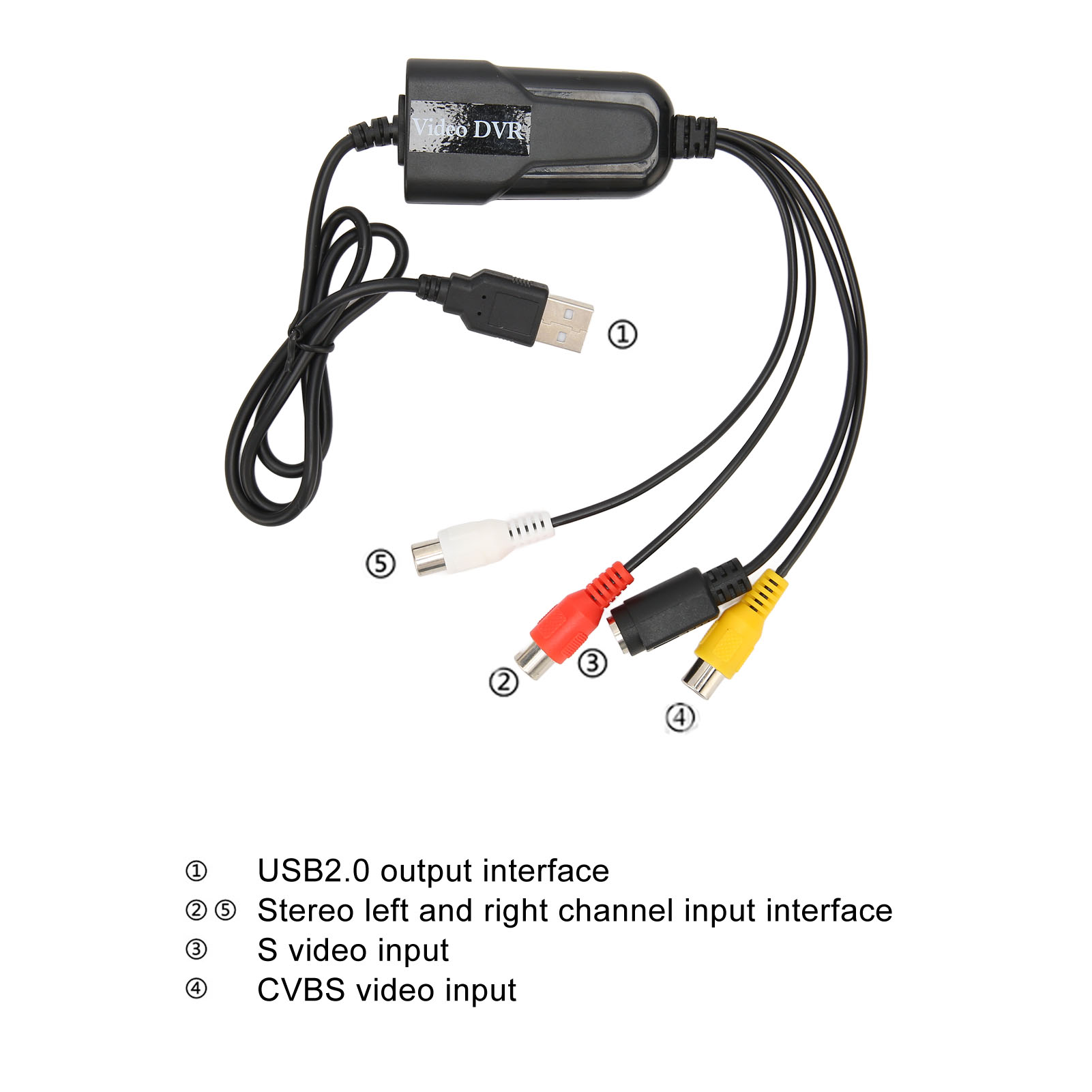 2.6ft Plug and Play VHS DV VCR Hi8 DVD để kỹ thuật số nhỏ gọn cho các cửa sổ cho PC RCA để USB âm thanh video chuyển đổi thiết bị thẻ chụp video rõ ràng chi tiết