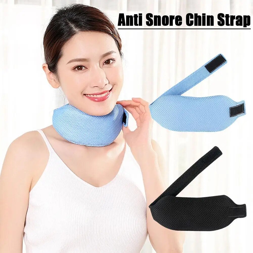 Adjustable Anti Snore Chin Strap Stop Snoring Sleep Neck Brace Anti Apnea Jaw Solution Sleep Support Sleeping Care For Men Women ราคา 399 บาท*ส่งฟรี