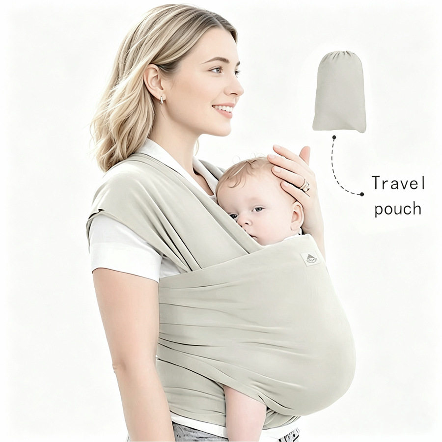 เป้อุ้มเด็ก ผ้าอุ้มเด็กแบบสะพายสองข้าง อุ้มได้ 15kg สำหรับเด็ก 1-3 ขวบ สีเทา