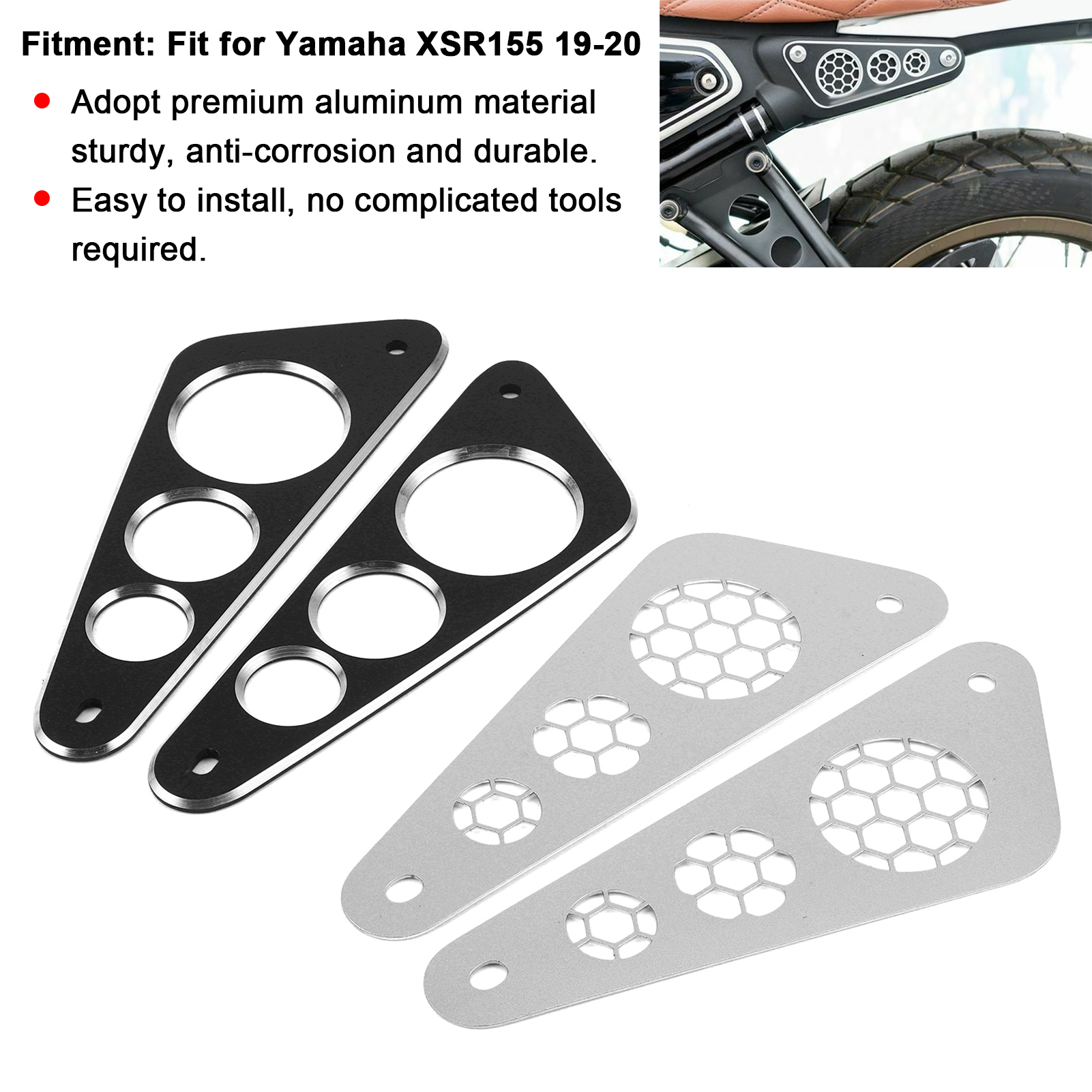 Tấm ốp bảng điều khiển phía sau xe máy phụ kiện nhôm phù hợp cho Yamaha xsr155 19 ‑ 20