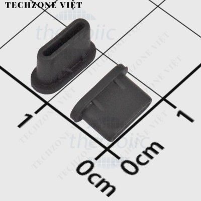 [30 Cái]- Nắp Cao Su Chống Bụi Cho Cổng USB Type C Màu Đen Điện Tử Tín Phát