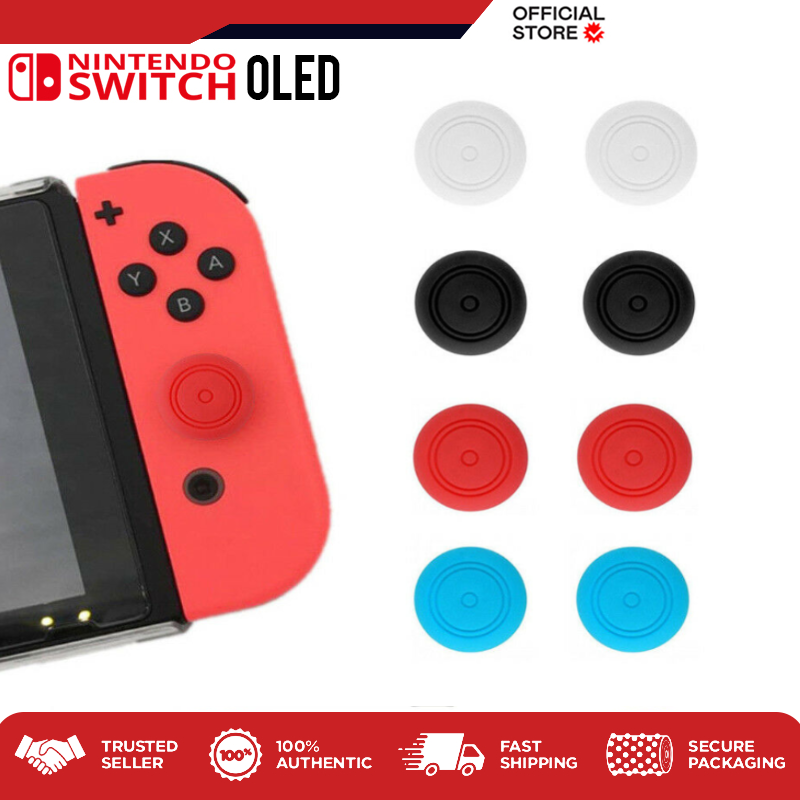 6 cái Joystick trường hợp đối với bộ chuyển đổi Nintendo OLED Lite joycon cap Bảng điều khiển trò chơi niềm vui khuyết điểm bảo vệ Bộ tay cầm điều khiển Nút Bọc Cần điều khiển ngón cái
