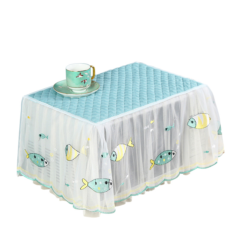 1PC Lace Embroidery Tulle Full Cover Yarn Edge Kitchen Household Decoration Simplicity Microwave Dust Cover Rectangle Dustproof Cover Oven Cover Polyester ราคา 98 บาท*ส่งฟรี