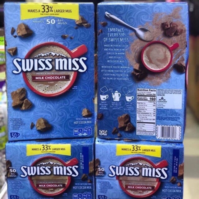 BỘT CACAO SWISS MISS HOT COCOA MIX MILK CHOCOLATE -thùng 50 gói
