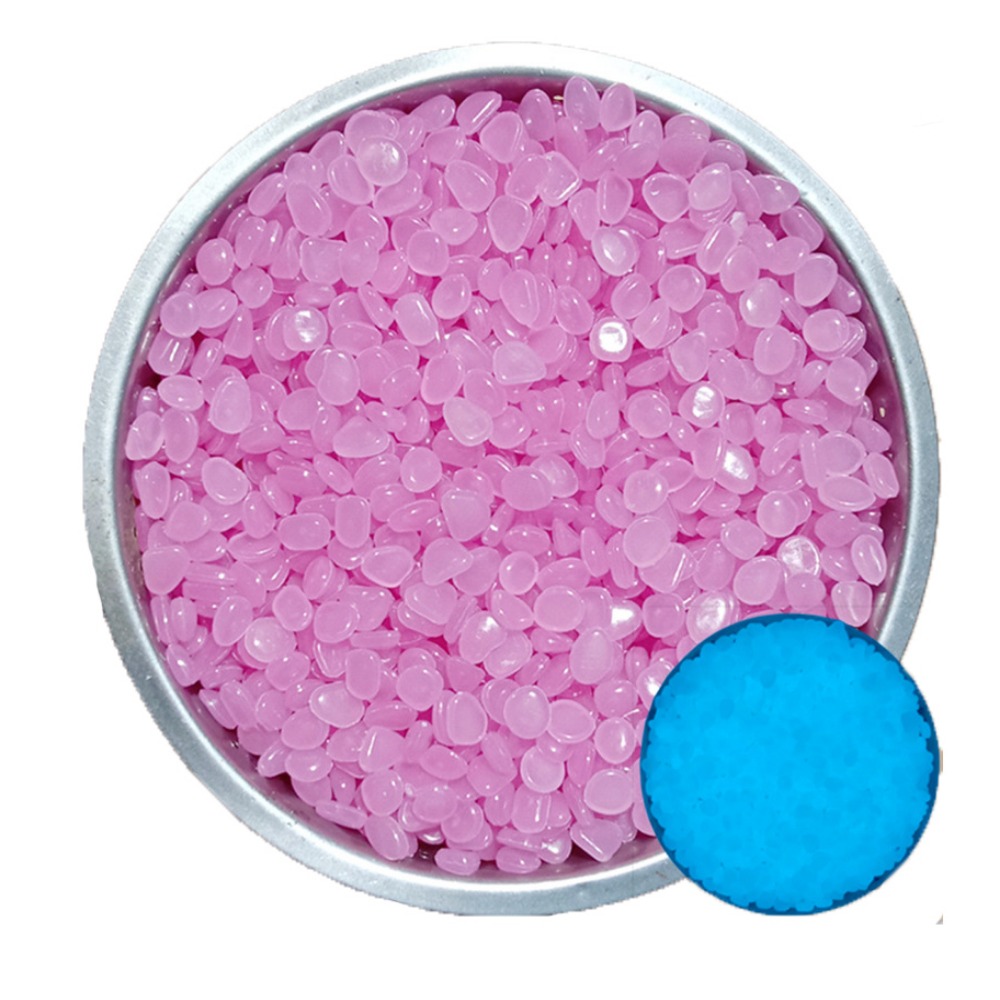 ZENDO12 600Pcs Nhựa Sỏi phát sáng trong bóng tối Đầy màu sắc mini Đá trang trí bể cá Bền bỉ Tự làm Sỏi phát sáng cho vườn Trang trí cảnh quan - 2