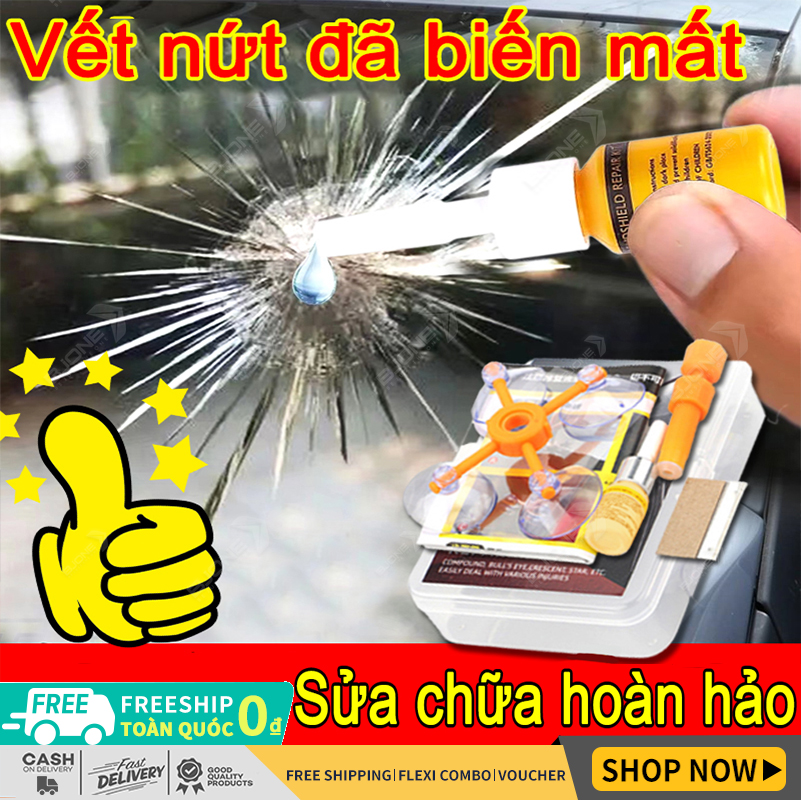 ✅Giao hàng miễn phí🚗 Vết nứt đã biến mất  Bộ dụng cụ KEO Sửa chữa, Hàn vết nứt kính chắn gió Ô Tô Bộ