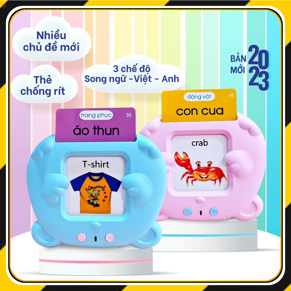 Máy đọc thẻ tiếng anh, máy đọc thẻ flashcard song ngữ anh - tiếng anh giáo dục sớm cho bé loại 1, 510 từ vựng
