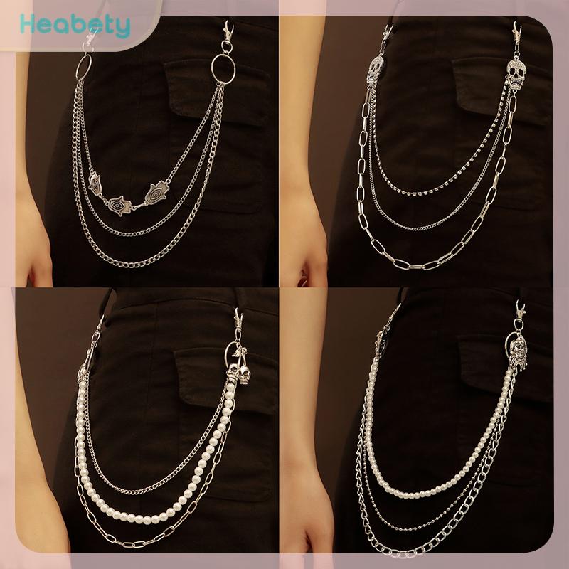 Heabety สายรัดเอวแบบโซ่หลายชั้นสำหรับฤดูใบไม้ร่วงและฤดูหนาวสุดเท่ทันสมัยพร้อมเครื่องประดับโซ่สายรัดโลหะ ราคา 39 บาท*ส่งฟรี