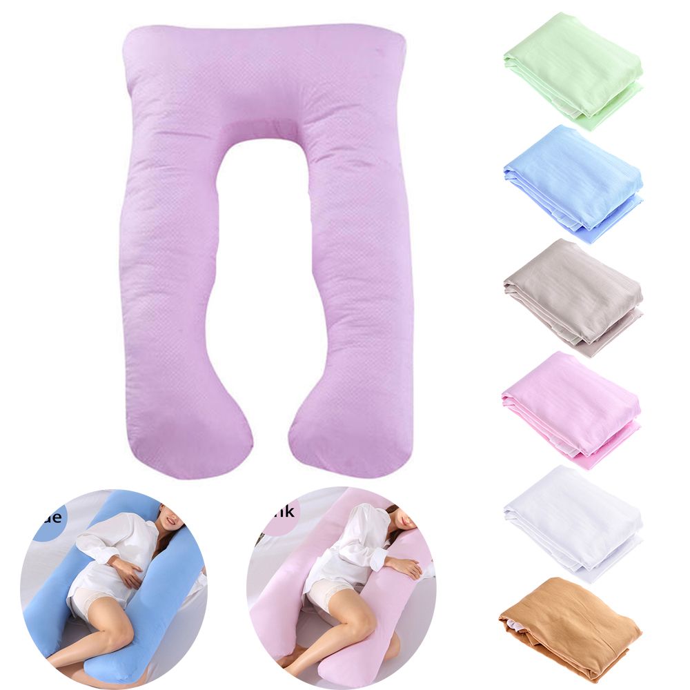 Benefaction Seldom74om7 Bông Mang Thai Gối bà bầu Trường Hợp gối tựa khi ngủ Bìa U Hình Dạng Gối