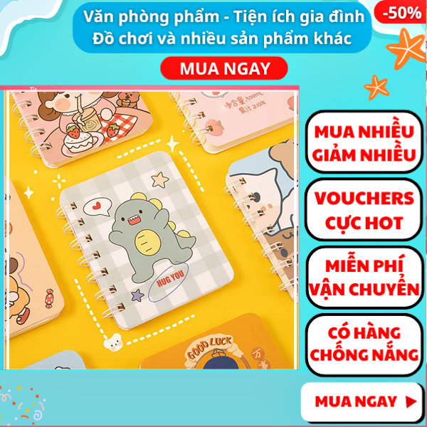 Sổ tay lò xo mini họa tiết hoạt hình , Sổ lò xo mini bỏ túi kẻ ngang , Sổ tay A7 gáy lò xo mini tiện lợi , Sổ tay lò xo nhỏ cute hoạt hình dễ thương , Sổ tay lò xo bỏ túi hoạt hình đáng yêu , Nguyễn Thùy Store