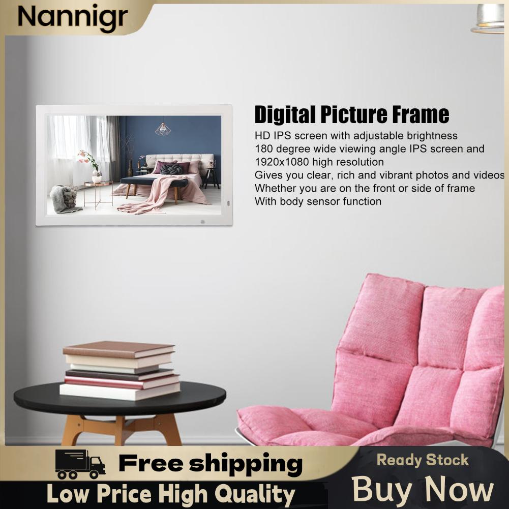 Nannigr กรอบรูปไฟฟ้าอัจฉริยะรีโมทคอนโทรล 21.5 นิ้วภาพตัวอย่างสีขาว HD 16:9 จอแสดงผลIPSกรอบรูปดิจิตอลสำหรับเครื่องโฆษณาสำหรับเครื่องเล่นเพลง