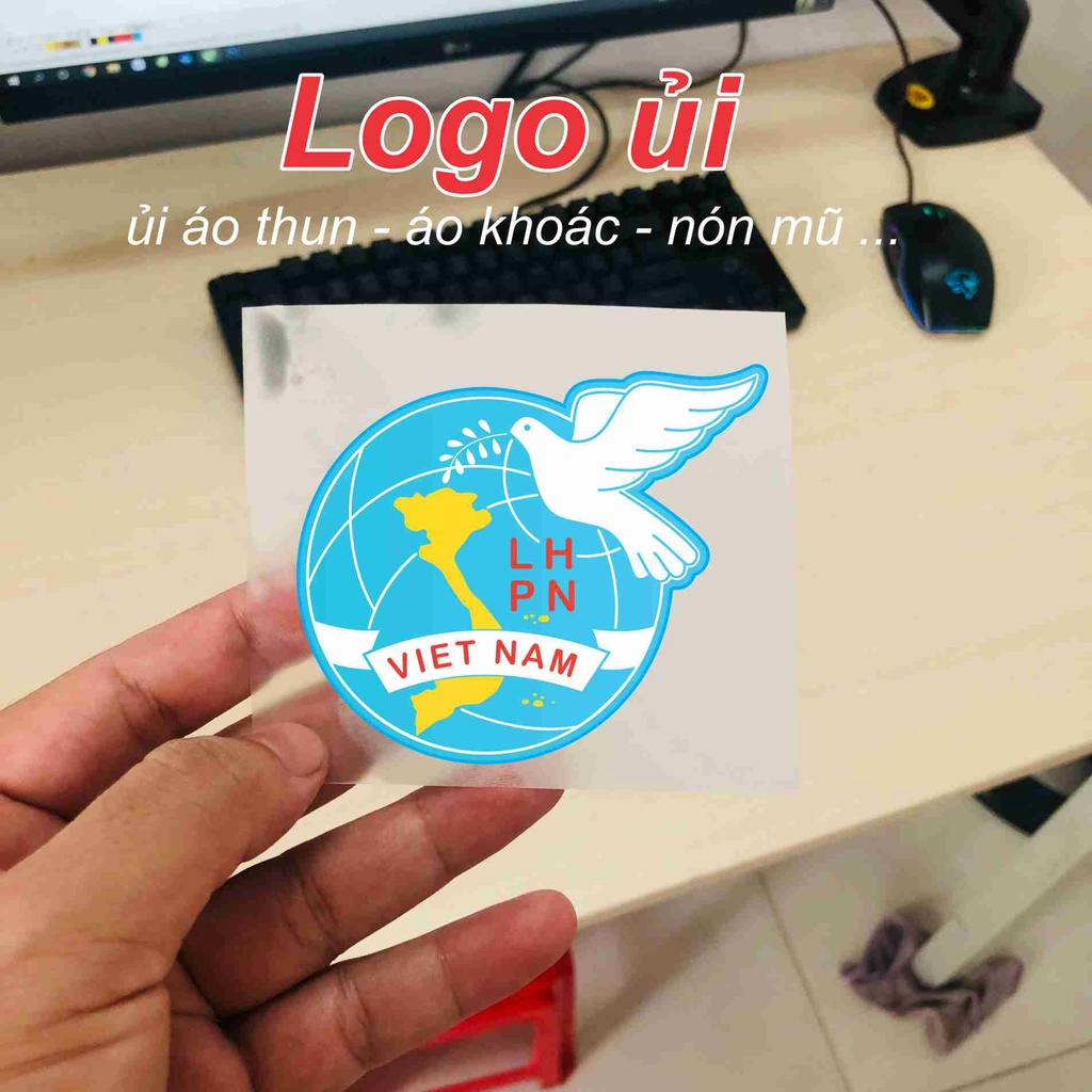 Logo hội liên hiệp phụ nữ ủi áo đồng phục - kích thước 5cm