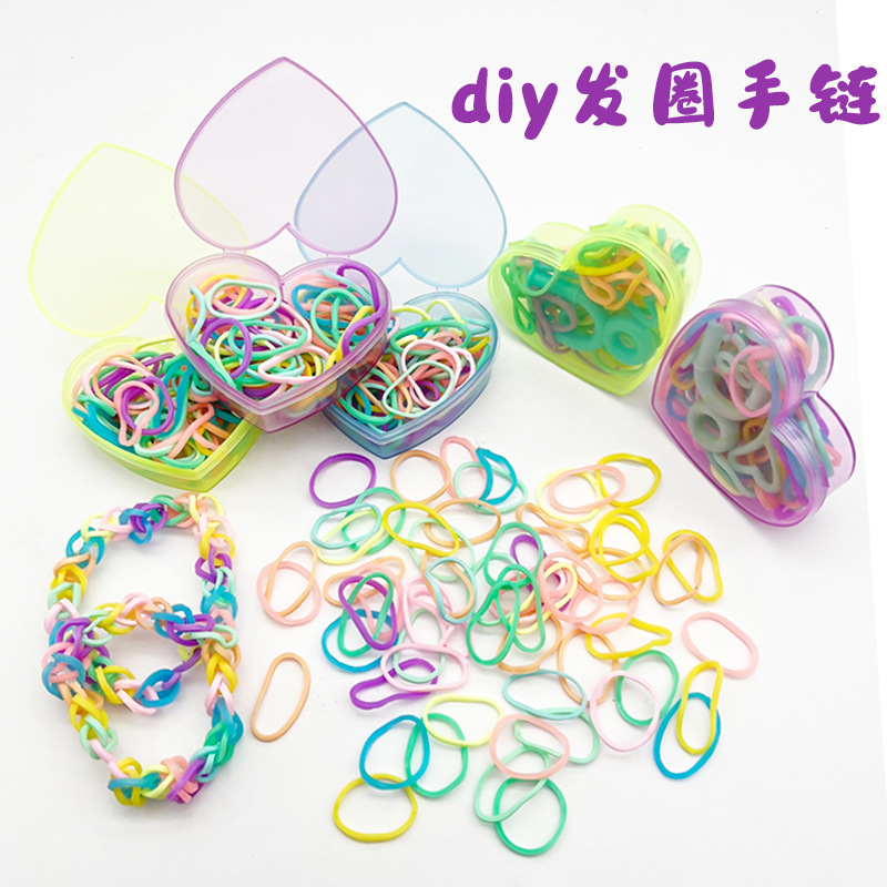 600/1200pcs Rubber Bands Refill Toys Assorted Colors Loom Bands Bracelet  DIY Weaving Art Craft Kits