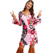 Retro Hippie Costume Dress for Women - Brand TBD
