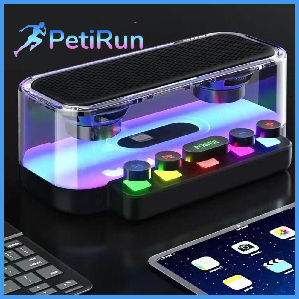 PETIRUN Chống nước IPX5 Loa Bluetooth Âm thanh nổi HIFI Âm thanh vòm Loa không dây Đèn ngủ Hỗ trợ thẻ nhớ Loa RGB Sử dụng ngoài trời