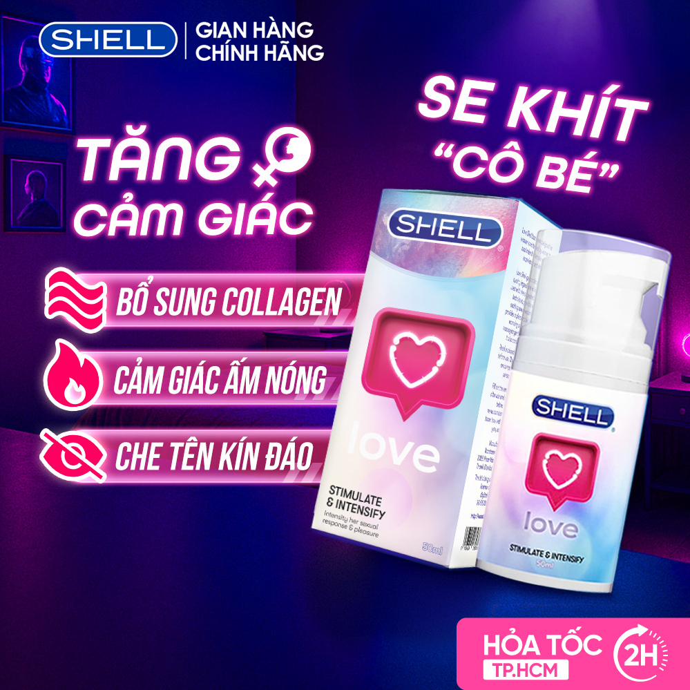Gel bôi trơn tăng khoái cảm nữ Shell Love Pink - Chai 50ml | SHELL CHÍNH HÃNG