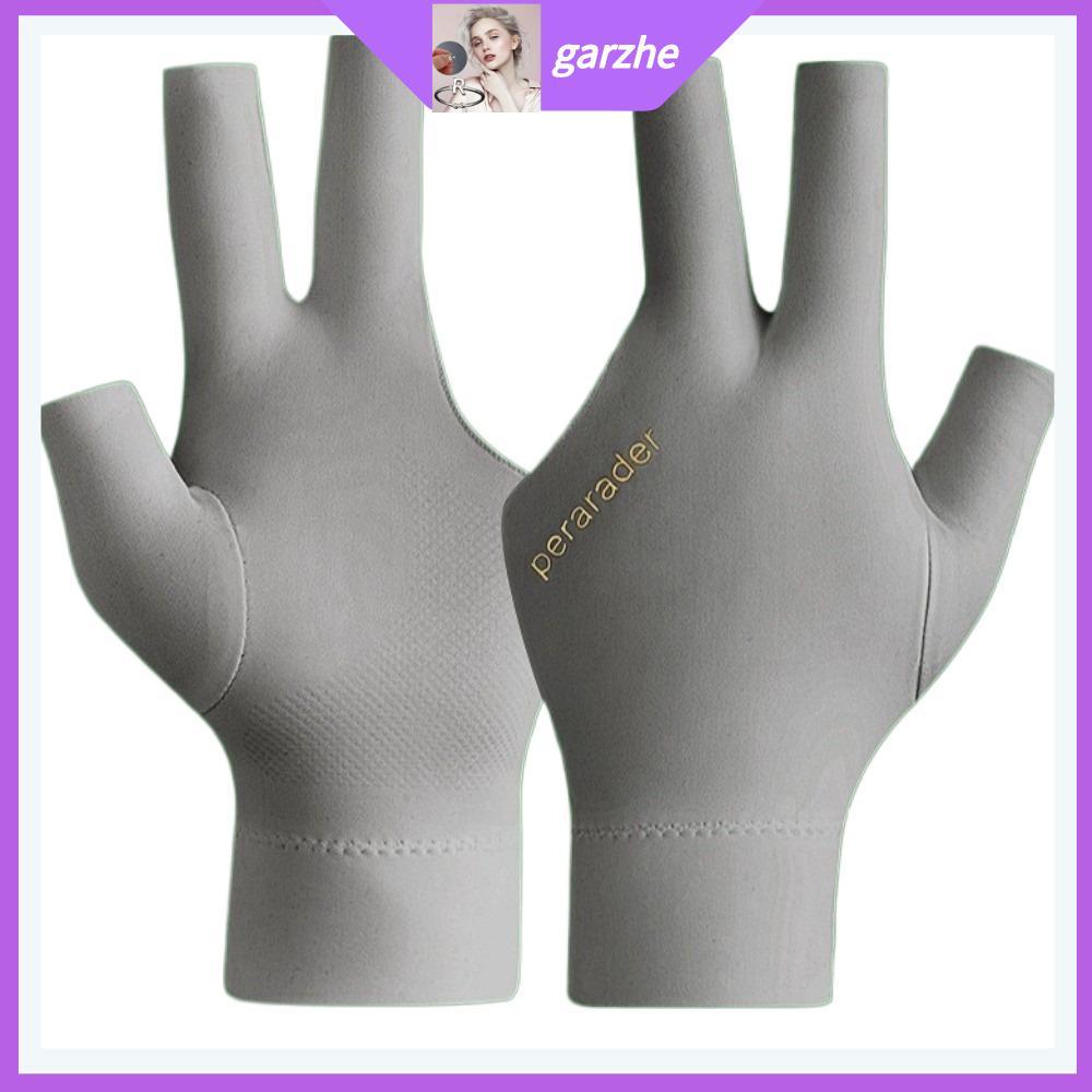 GARZHE24272 Đàn hồi Găng tay bi-a Tay trái Thoáng khí Găng tay ba ngón  Không trượt Găng tay bi-a snooker Phụ kiện thể dục