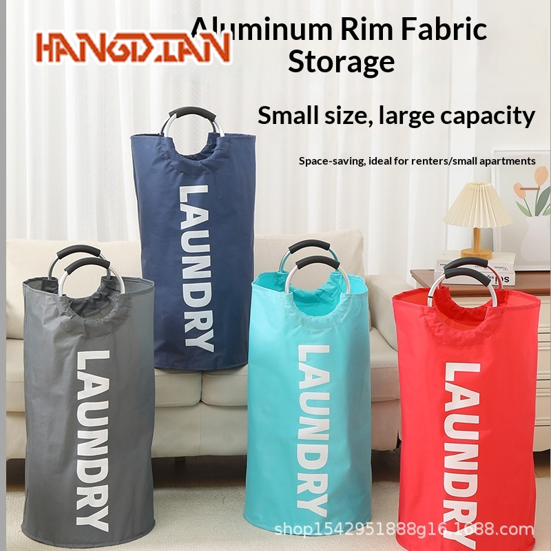 [HANGDIAN Large Capacity Foldable Laundry Storage Bag with Aluminum Handle for Home Organization,Hangdian Large Capacity Foldable Cloth Storage Bag with Aluminum Handle for Home Organization,] ราคา 89 บาท*ส่งฟรี