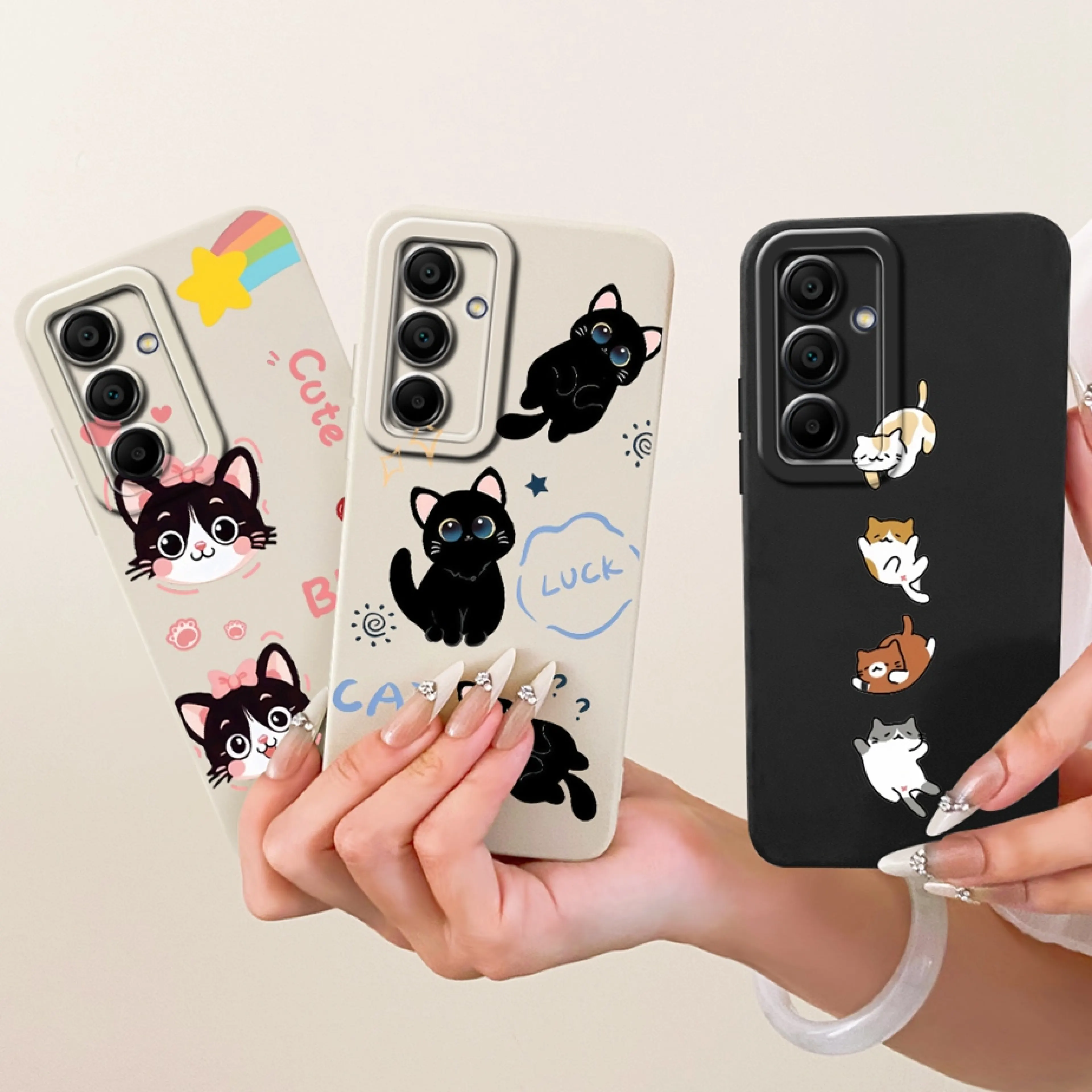 For Samsung Galaxy A36 5G Case A16 A26 A56 Cute Cat Cartoon Cover Soft TPU Phone Case For Samsung A16 A 26 36 Galaxy A56 5G Bags