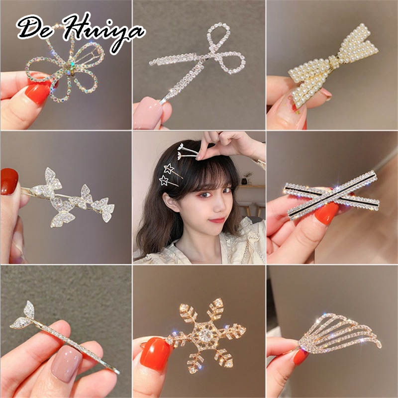 DEHUIYA กิ๊บติดผมแฟชั่นมุกปลอม ราคา 10 บาท*ส่งฟรี