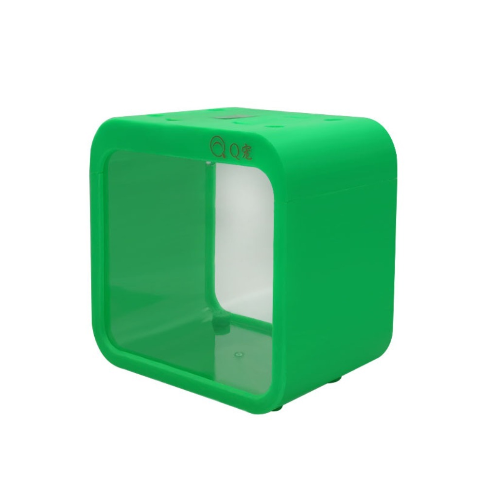 JLY55OZPQ Mini Bể cá Trong suốt LED Bể cá khối xây dựng  Trang trí để bàn Hộp rào chắn - 5