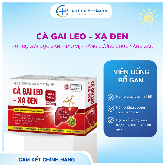 CÀ GAI LEO- XẠ ĐEN Hộp 60v - Hỗ trợ thanh nhiệt, mát gan, phục hồi chức năng gan