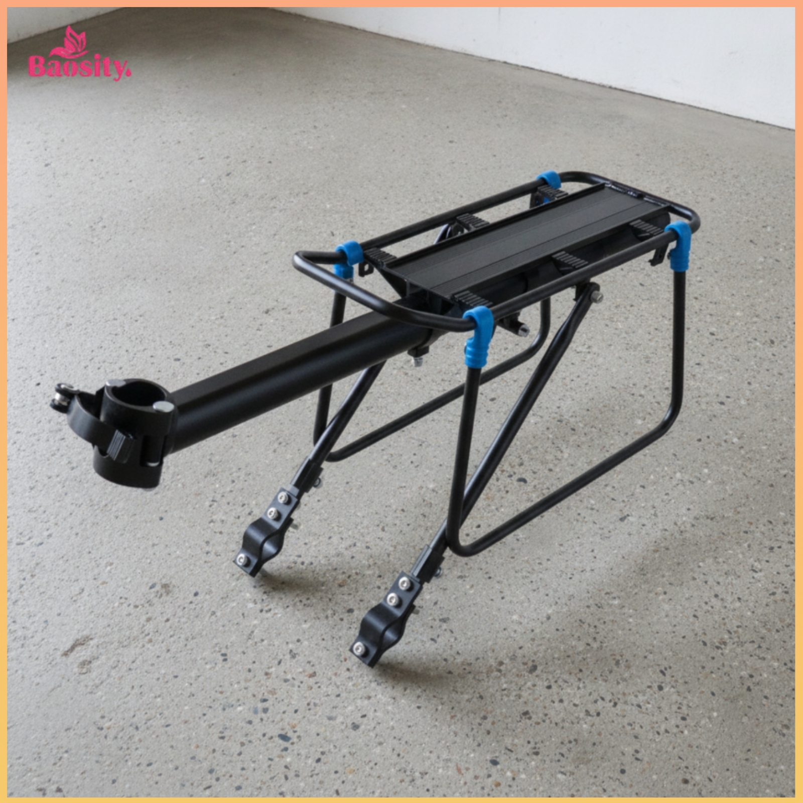 Baosity Aluminum Alloy Rear Cargo Rack Long-Lasting Bike Rear Rack Easy to Install Sleek for Commuters, Tourists, Touring Giá 440,059 Đồng*Miễn phí vận chuyển