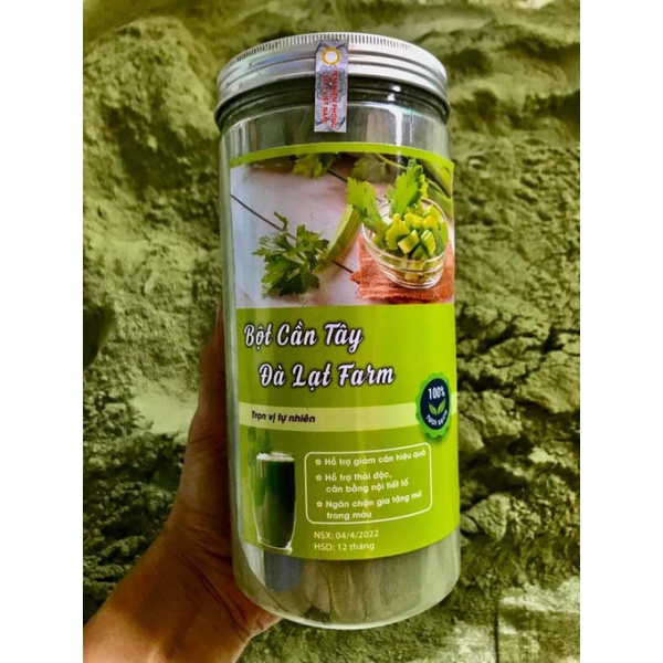 Bột cần tây nguyên chất sấy lạnh công nghệ đức từ đà lạt farm thanh lọc cơ thể