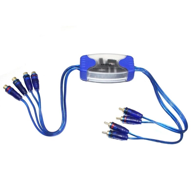 【No-Questions-Asked Refund】 D7wd Anti-Noise 4rca Ground Loop Isolator Noise Filter Earthing For Car