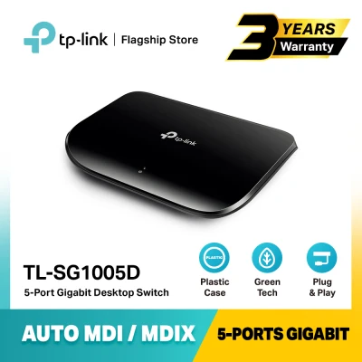 TP-LINK TL-SG1005D 5 Port Gigabit Network Switch (Plug & Play, Plastic Case)