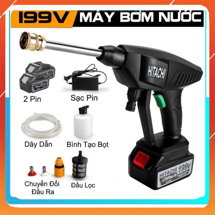   Hàng chính hãng bảo hành 12 tháng   Máy Rửa Xe Cầm Tay Mini Cao Áp Gia Đình Dùng Pin Chuẩn Động Cơ Lõi Đồng Siêu Khỏe Súng Rửa Xe Áp Lực Cao Đánh Bay Vết Bẩn Pin Siêu Trâu Có Chế Độ Phun Sương Tạo Bọt Tuyết Rửa Nhà Rửa Sân Vườn Tưới Cây Tiện Lợi 