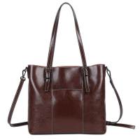 Royal Bagger Tote Bags for Women Genuine Cow Leather Shoulder Crossbody Bag Fashion Large Capacity Commuter Handbag 55-802